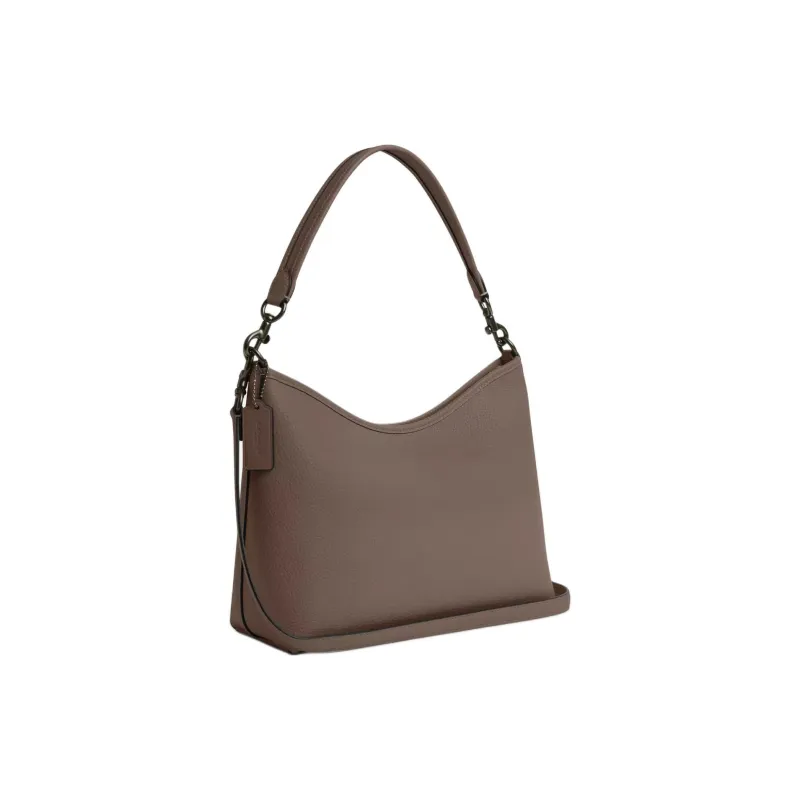 COACH Pebbled Leather Portable Crossbody Bag, Shoulder Bag Regular Women's Dark Stone Color-1