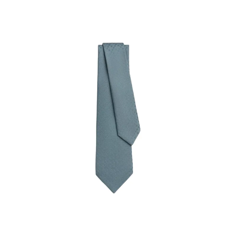 HERMES Mulberry Silk Ties Men's Gray-0