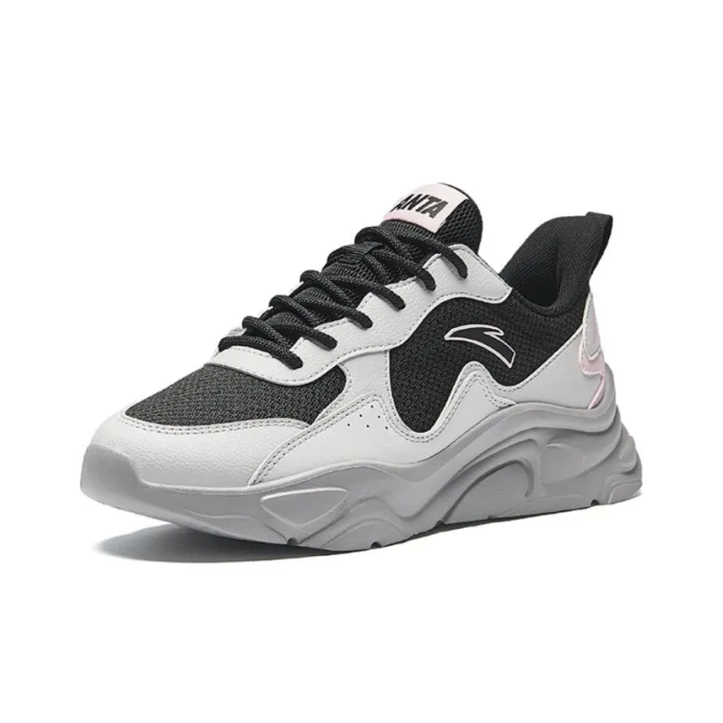 Anta Life Collection Cushioned Slip Resistant Low Top Casual Shoes Women's Gray Black-1