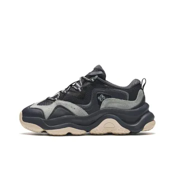 Anta Life Collection Cushioned Slip Resistant Abrasion Resistant Low Top Casual Shoes Women's Black Gray