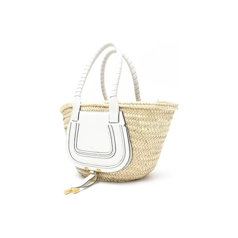Chloe Calfskin Shoulder Bag Crossbody Bag Handbag Women's White-2