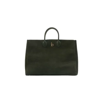 Burberry Rocking Horse Calf Suede Tote Bag, Shopping Bag, Handbag Tubas Women's Lake Blue