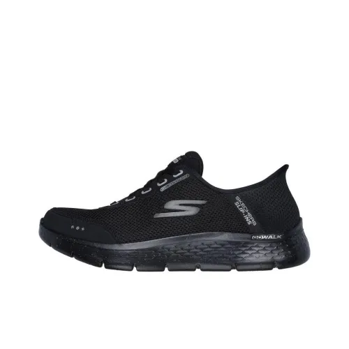 Skechers Go Walk Fle Anti Slip Wear Resistant Waterproof Breathable Lightweight Low Top Running Shoes Men's Black