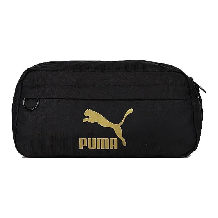 PUMA Polyester Shoulder Bag Crossbody Bag Fanny Pack Regular Unisex Black Gold-2