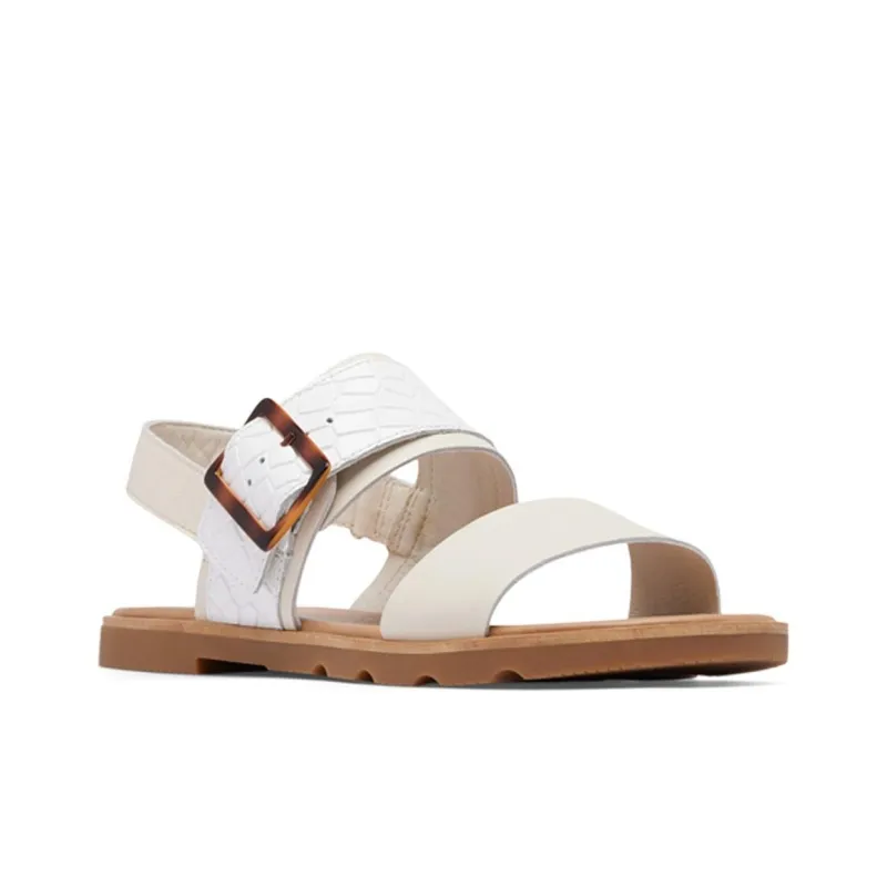 SOREL ELLA III Strap Sandals Flat Women's White-2
