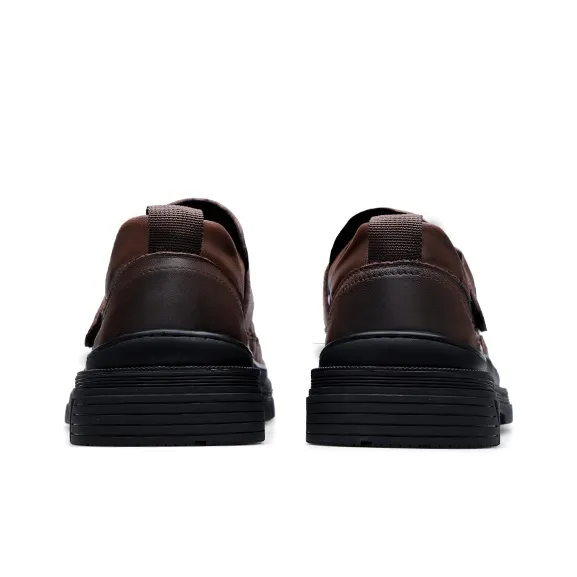 PARDASAUL Men's Casual Shoes Men Low Top Black/Brown-8