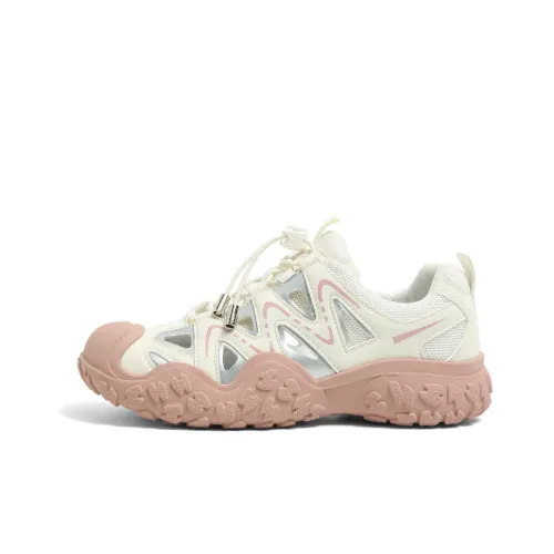 HUANQIU Slip Resistant, Abrasion Resistant, Breathable Low Top Casual Shoes Women's Pink