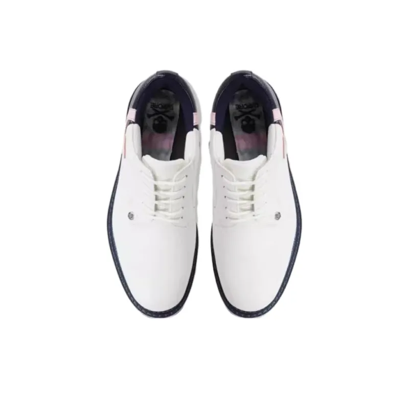 GFORE G4 Low Top Golf Shoes Men's White Blue-3