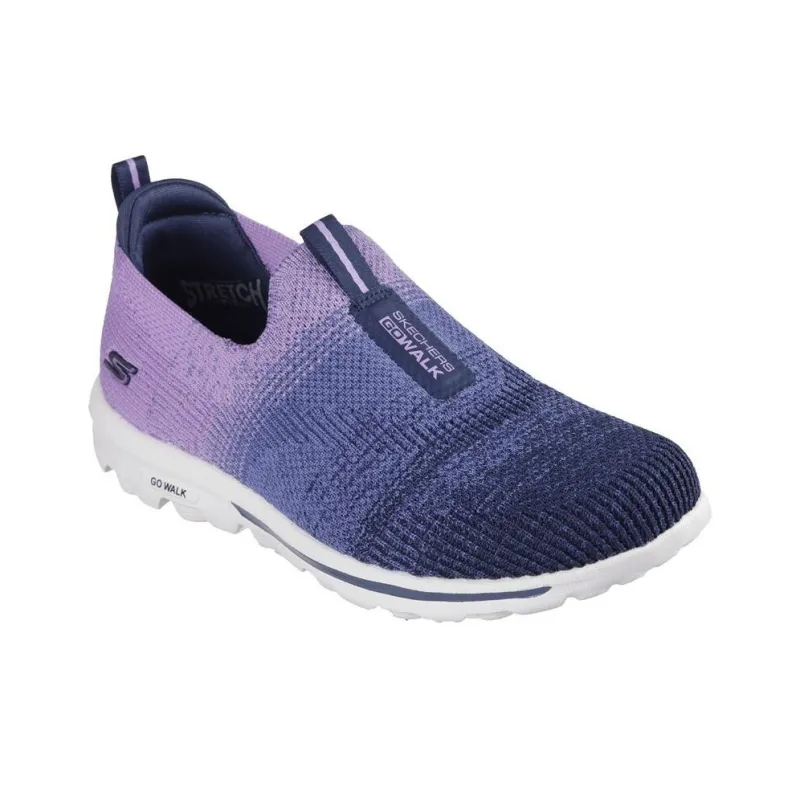 Skechers GO WALK Anti-Slip Wear-Resistant Low-Top Casual Shoes Women's Blue Purple-2