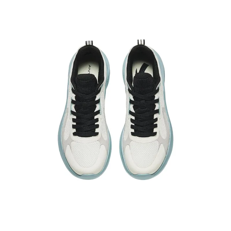 Anta Running Collection Shock Absorbers With Slip Resistant Features Low Top Casual Running Shoes Men's White Blue-2