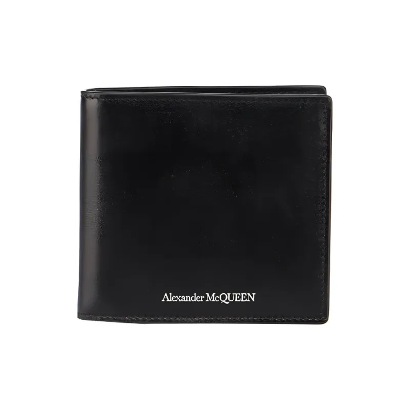 Alexander McQueen Cow Leather Wallet Men's Black-0