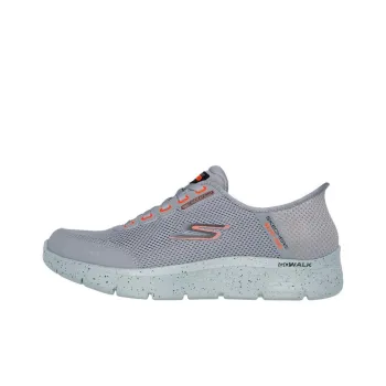Skechers Go Walk Fle Slip-Resistant Waterproof And Breathable Lightweight Low-Top Running Shoes Men's Gray