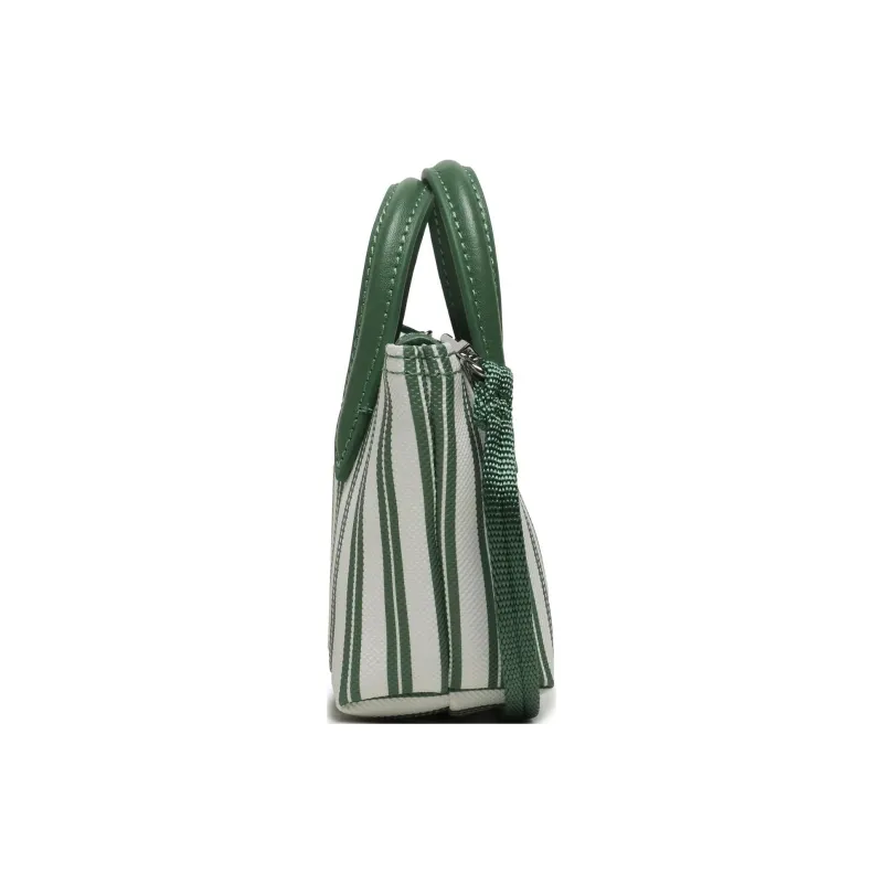 LACOSTE PVC Tote Bag Shopping Bag Shoulder Bag Crossbody Bag Handbags Small Size Women's Green Stripes-3