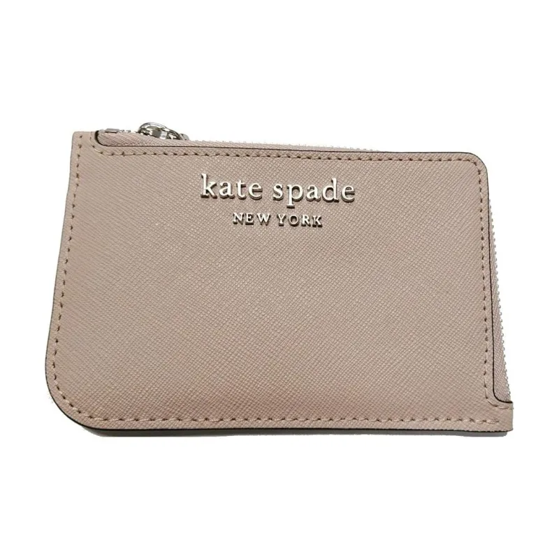 Kate Spade Cameron Leather Coin Purses Card Holders Medium Size Women's Beige-1