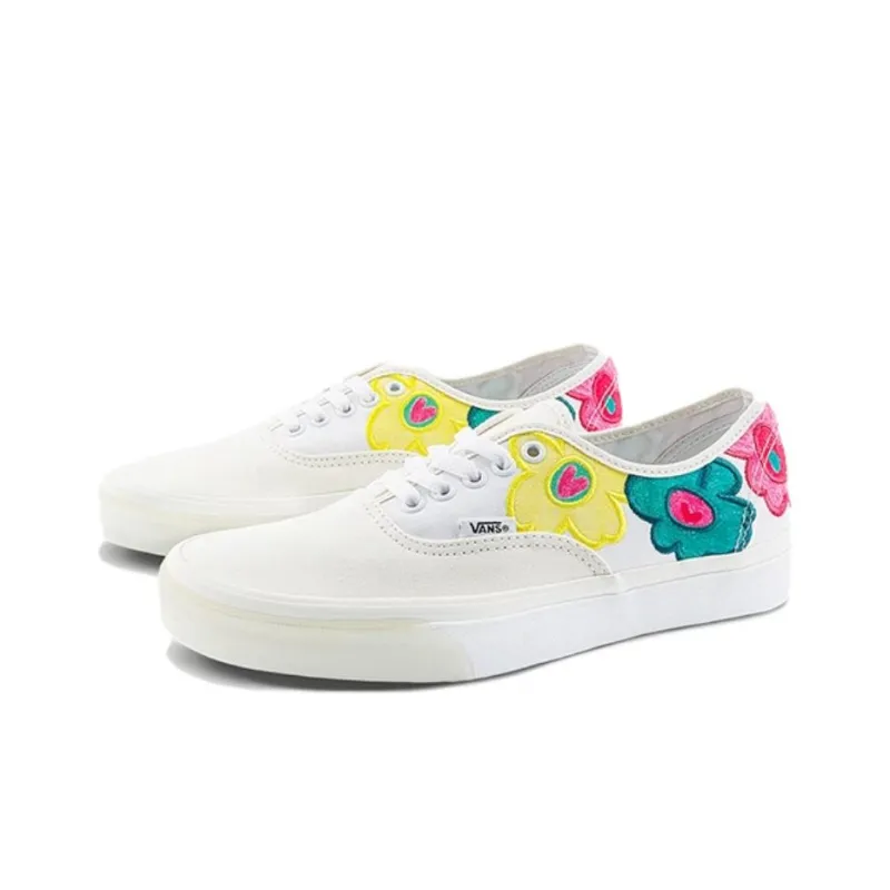 Vans Authentic X The Museum Visitor 'White Yellow Pink'-2