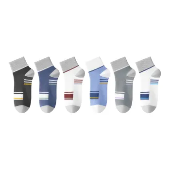H-YXIANG Mid-Calf Socks Men's 6 Pack