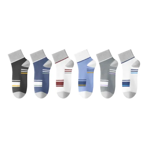 H YXIANG Mid Calf Socks Men's 6 Pack