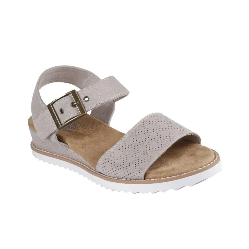 Skechers DESERT KISS One Strap Sandals Low Heel Women's Taupe-2