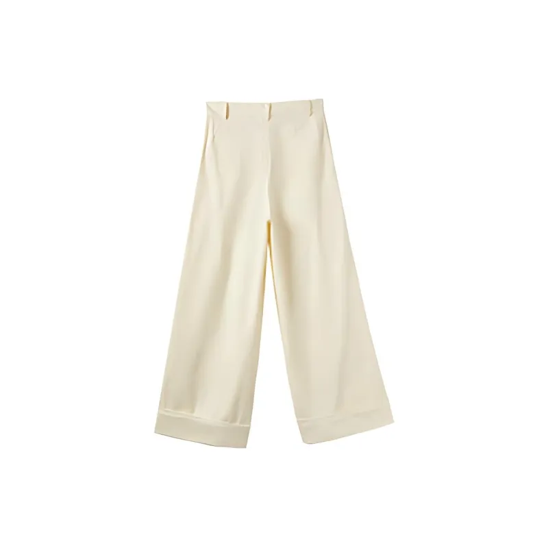 Mt Casual Pants Women's Milk White-1