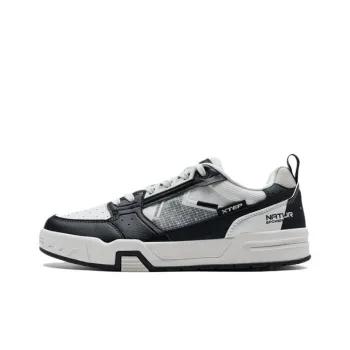 XTEP Sky Ridge 4.0 Slip Resistant Low Top Skateboard Shoes Men's Black White