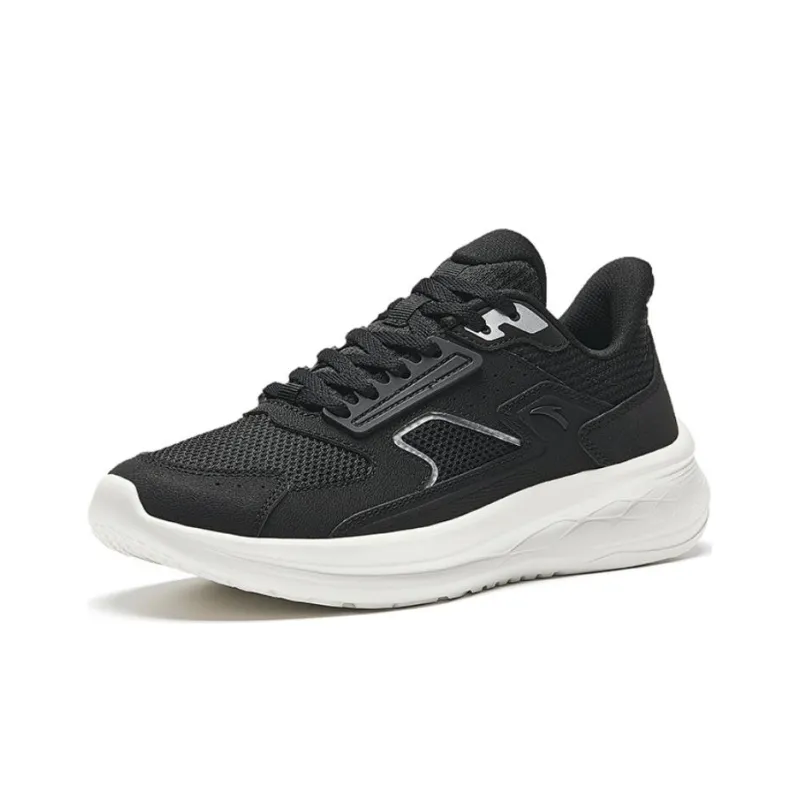 Anta Running Collection Cushioned Slip Resistant Low Top Running Shoes Women's Black-1