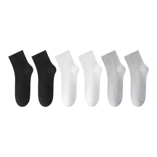 H YXIANG Mid Calf Socks Men's 6 Pack
