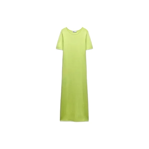 ZARA Short-Sleeved Dresses Women's Green