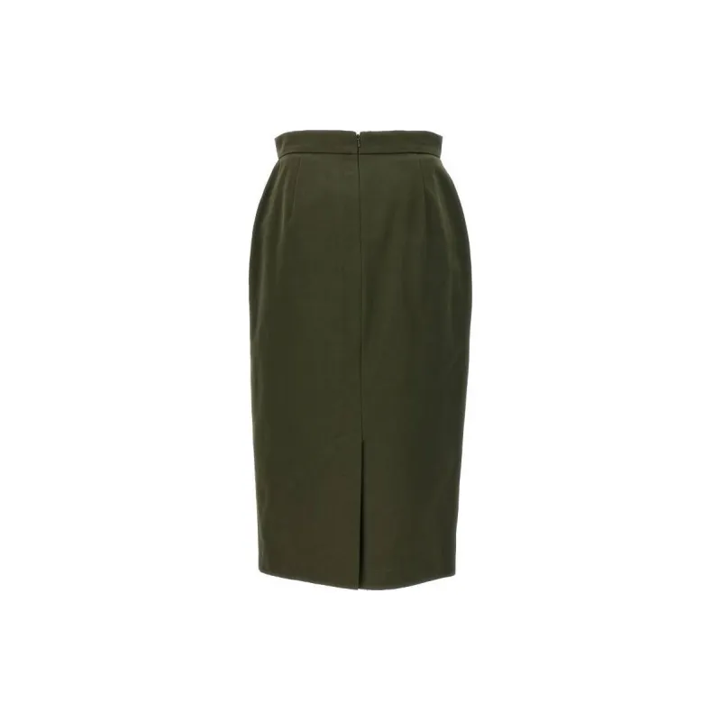MaxMara Cognac High Waist Skirt-1