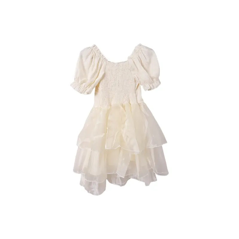 JOSR Short Sleeved Dresses Women's Apricot-1