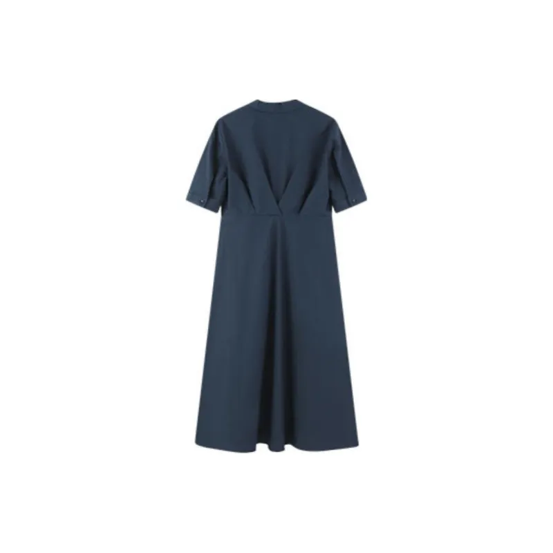 Mt Short Sleeved Dresses Women's Navy Blue-1