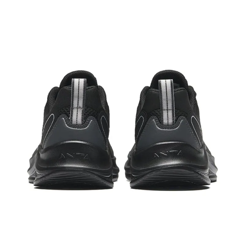 Anta Running Collection Shock Absorbers With Slip Resistant Features Low Top Casual Running Shoes Men's Black-3