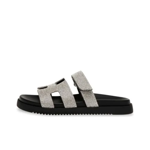 STEVE MADDEN Slide Slippers Women's Silver