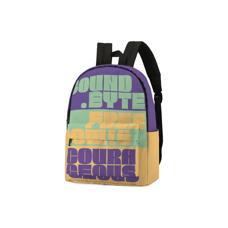 Soundbyte Polyester Students Backpack Laptop Bag Regular Unisex Purple-1