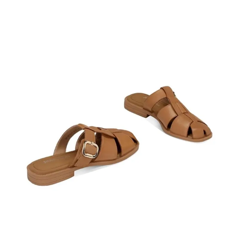 JESSICA SOPHIA Rubber Sole Slip Resistant Abrasion Resistant Wrap toe Slippers Women's-3