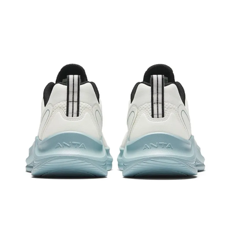 Anta Running Collection Shock Absorbers With Slip Resistant Features Low Top Casual Running Shoes Men's White Blue-3