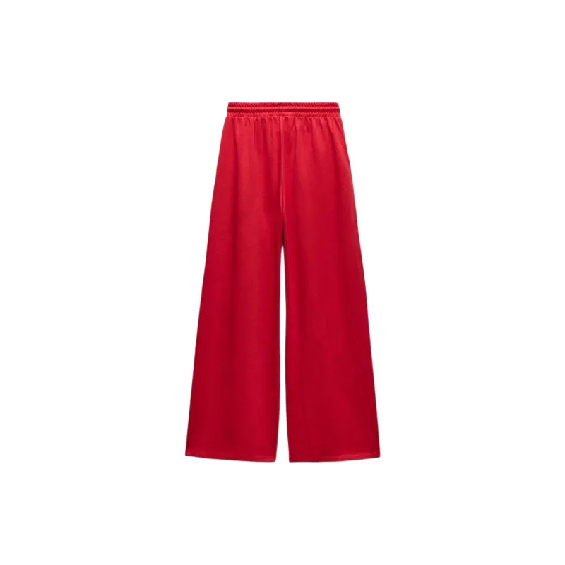 ZARA Casual Pants Women's Red-1