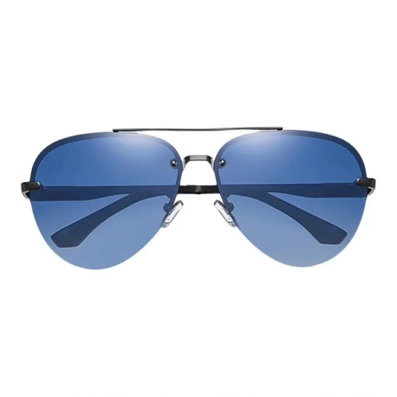 Thunder Pailong Alloy Aviator Sunglasses Unisex Black/Gray-5