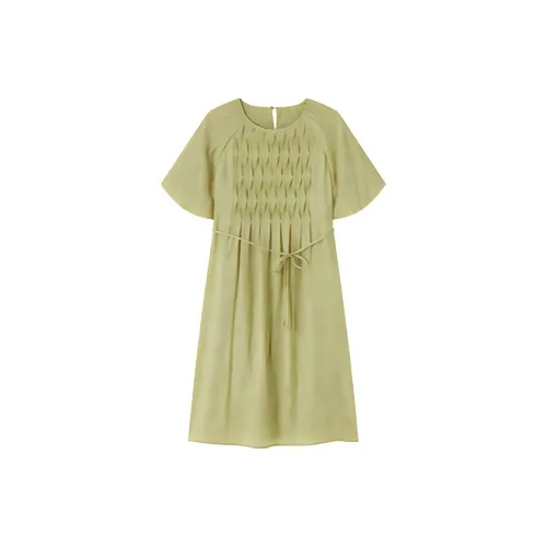 Asuka and new sake Short-Sleeved Dresses Women's Light Pea Green