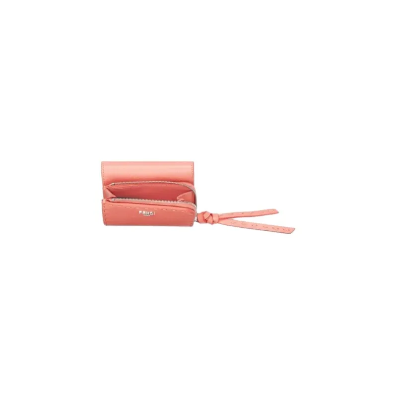 FENDI Calfskin Wallet Regular Women's Pink-2