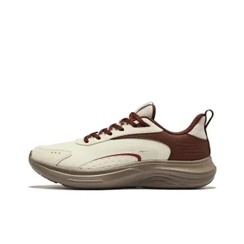 Erke Cushioning Wear Resistant Low Top Casual Running Shoes Men's Pumice Gray Mocha Brown