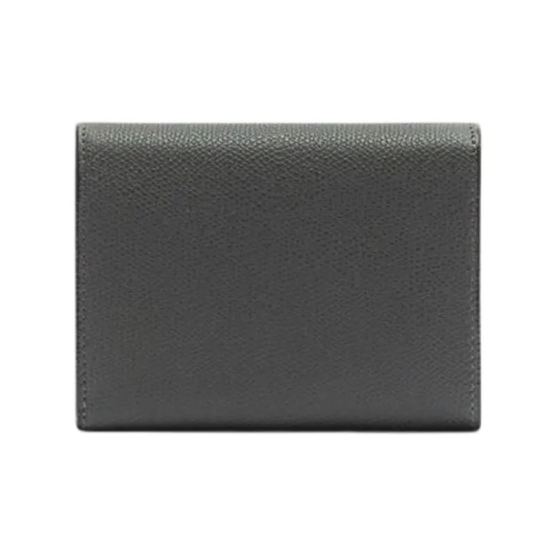 Valextra Iside Millepunte Calfskin Wallet Women's Smoke Gray-1