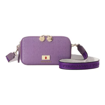 SAMANTHA THAVASA HUNTER Collaboration Synthetic Leather Crossbody Bag Shoulder Bag Women's Red Purple