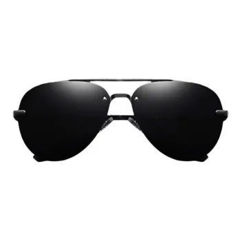Thunder Pailong Alloy Aviator Sunglasses Unisex Black/Gray