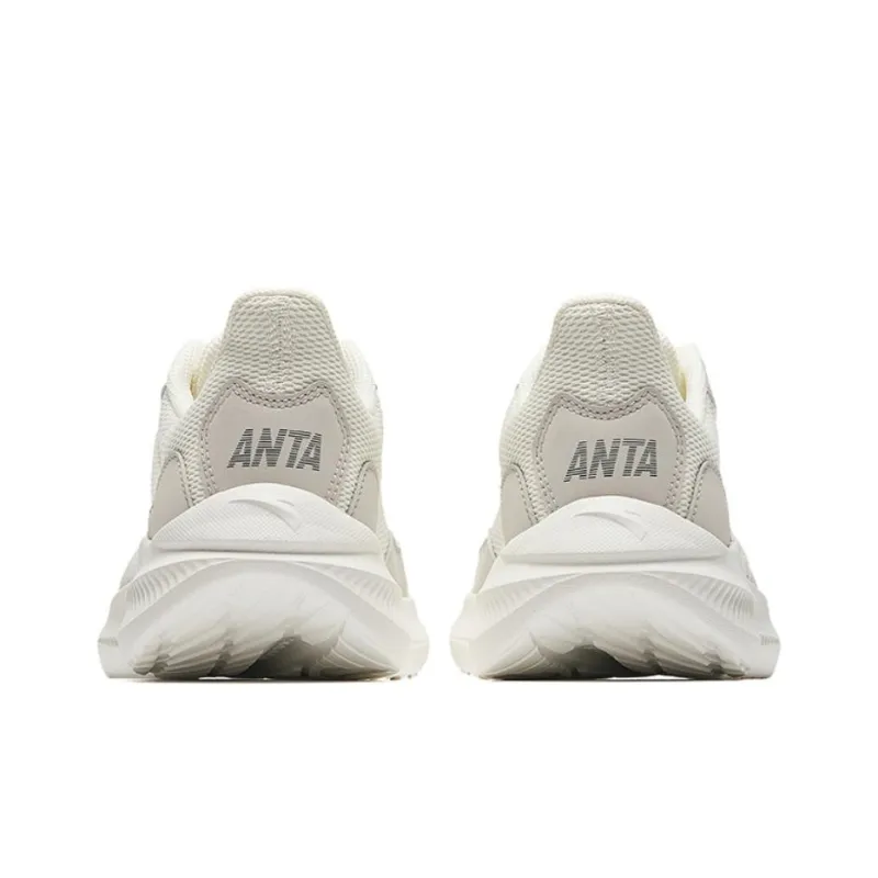 Anta Running Collection Cushioning Slip Resistant Low Top Casual Running Shoes Men's White Gray-3