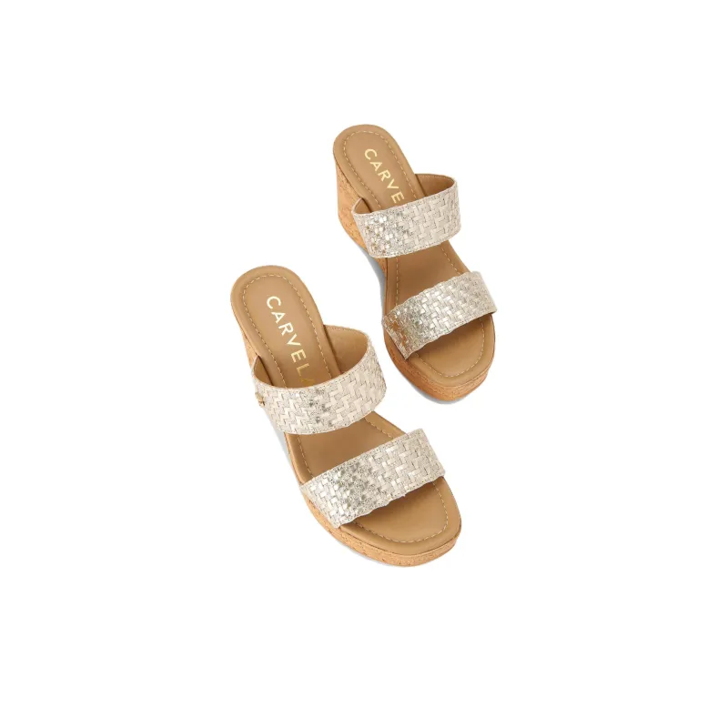 Kurt Geiger London Slide Slippers 8cm Women's Gold-4