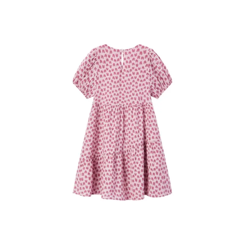 EICHITOO Short Sleeved Dresses Women's Pink Pattern-1