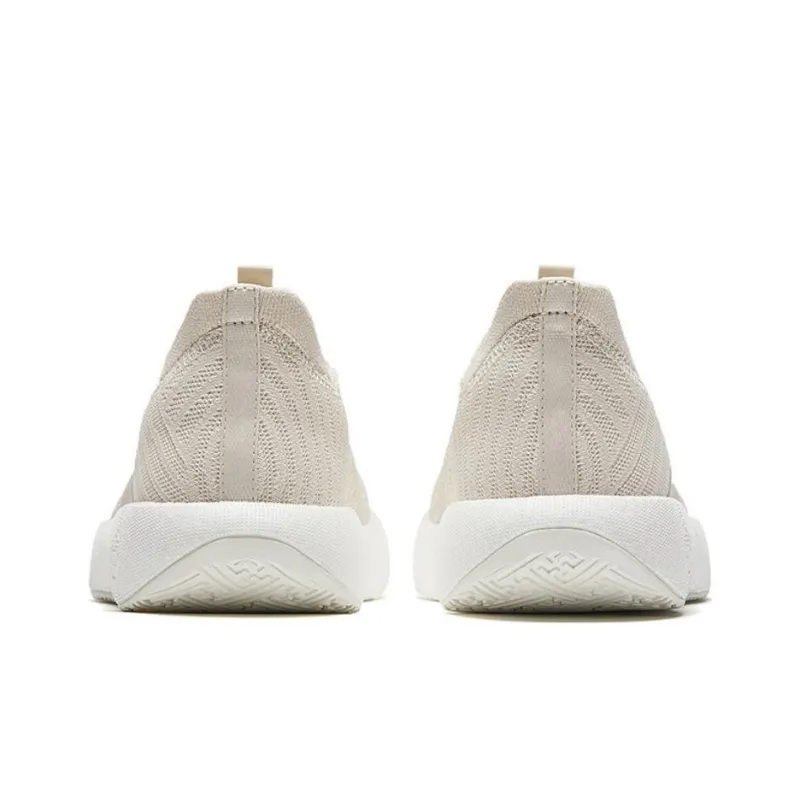Anta Wear Resistant Low Top Casual Shoes Women's Beige-3