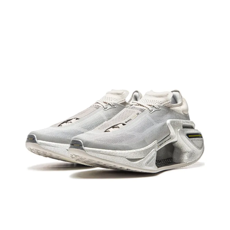 LiNing Shadow 3.0 Cushioned Wear Resistant Breathable Rebound Low Top Running Shoes Unisex Silver-2