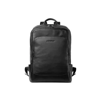 Sharkborough Genuine Leather Top Grain Calfskin Backpack Medium Size Men's Black