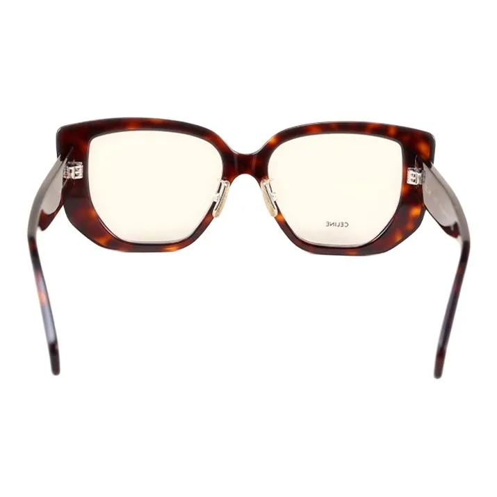 CELINE Irregular Shape Eyeglass Frames Unisex Tortoiseshell-2